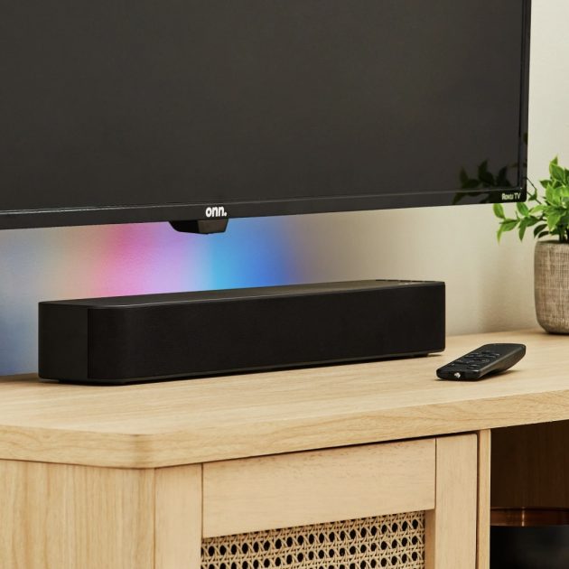 onn Bluetooth 2.0 Channel Soundbar with Multi-Color LED Lighting